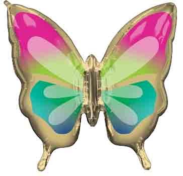 Anagram Tropical Butterfly 30 inch Foil Balloon 1ct