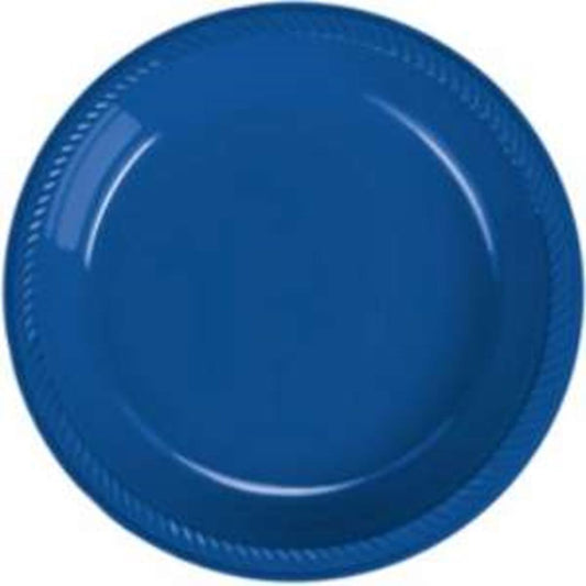 Plato Plástico Azul Real Brillante (L) 20ct