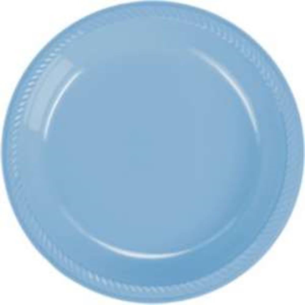 Pastel Blue Plastic Plate (L) 20ct