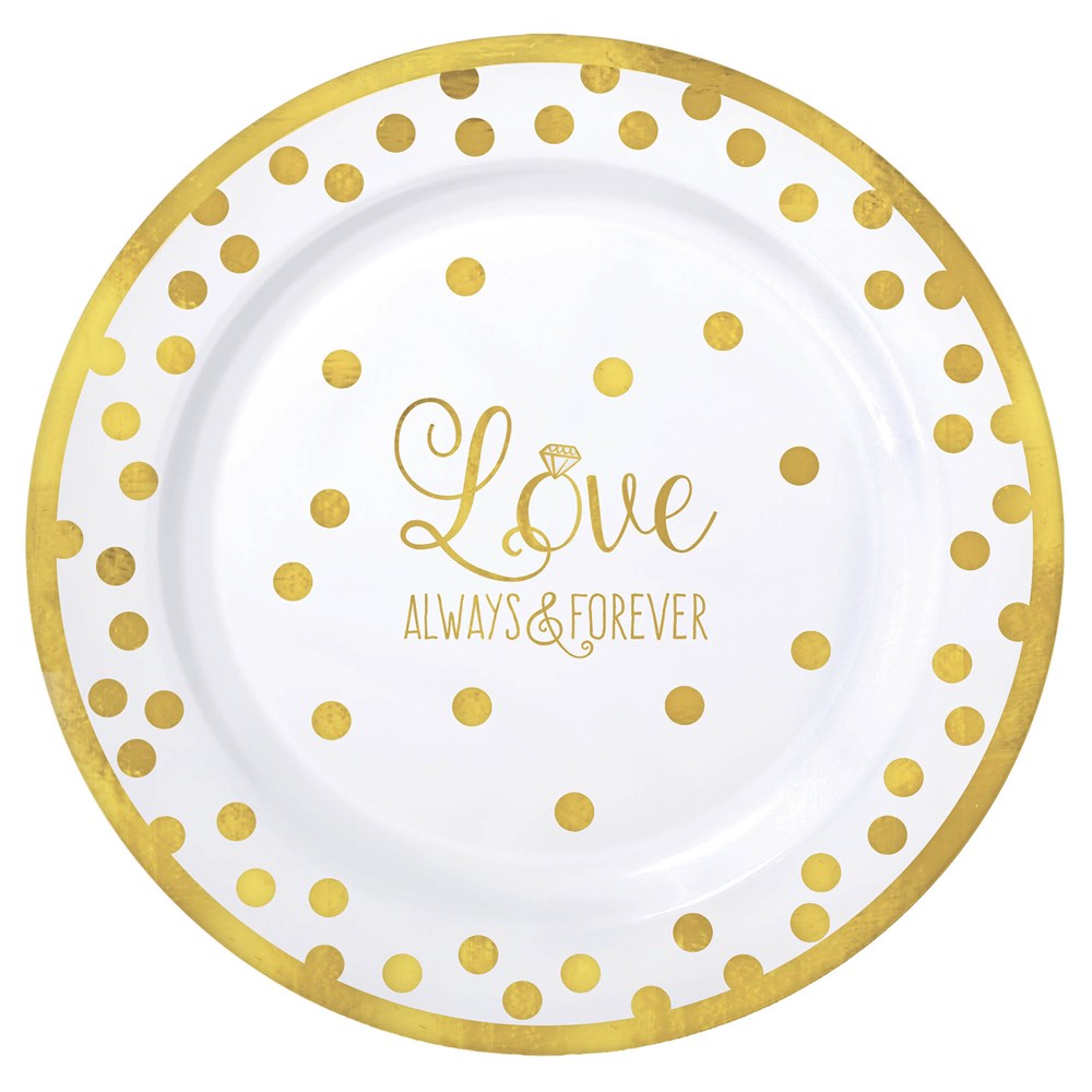 Love Round Premium Plastic Plate 7.5in