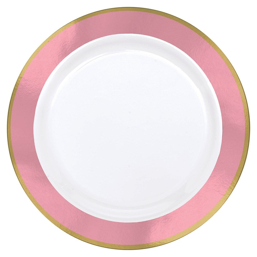 Plate New Pink Border 10.25in 10ct