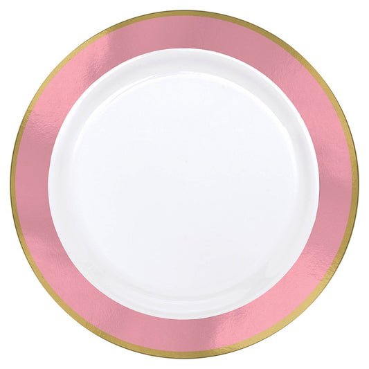 Plate New Pink Border 10.25in 10ct