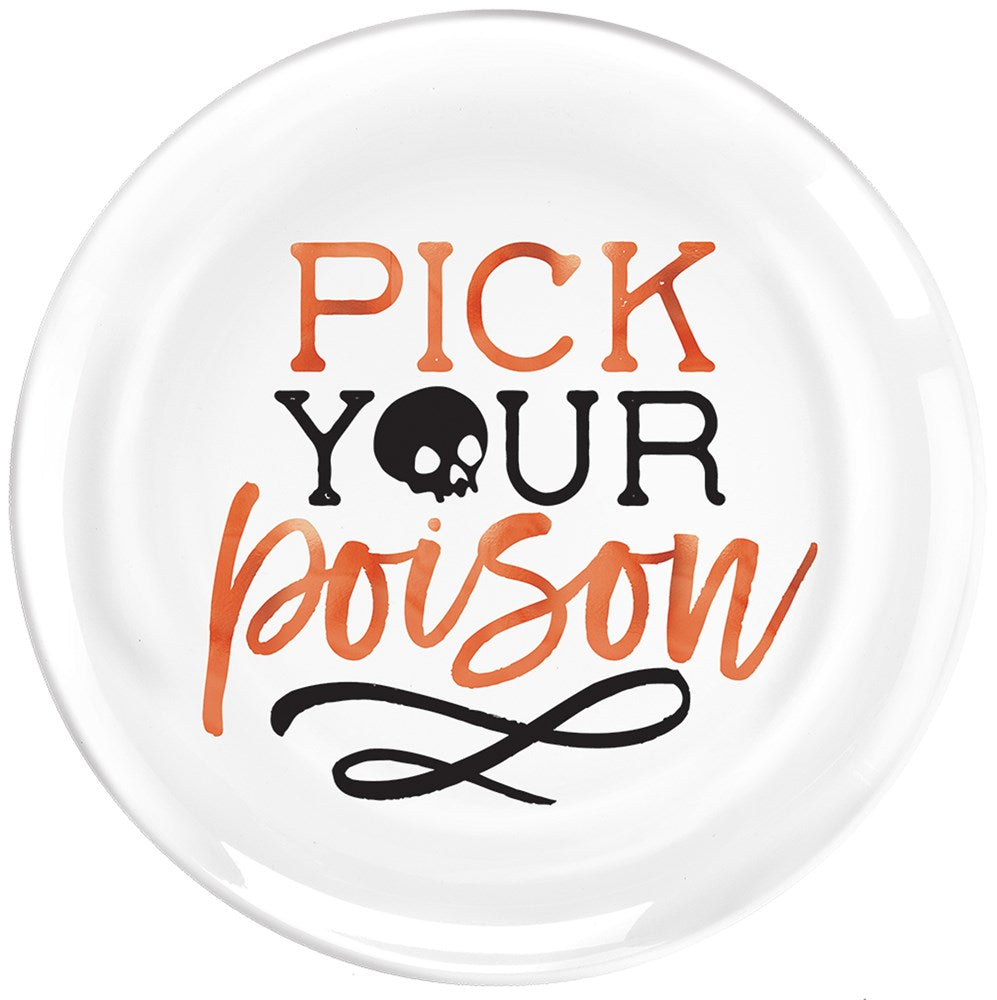 Pick Your Poison Plastic Coupe Plates 7 1/2in 4ct