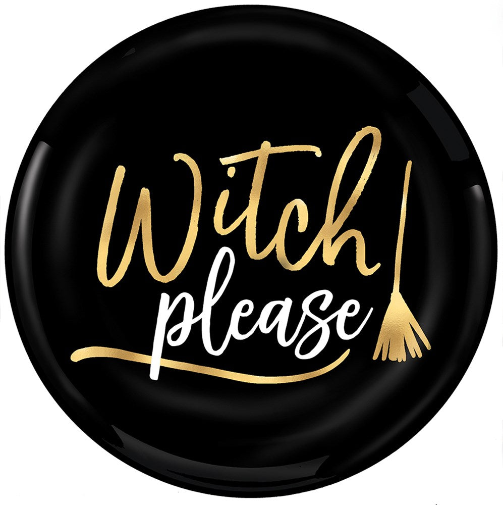 Witch Please Plastic Coupe Plates 7 1/2in 4ct