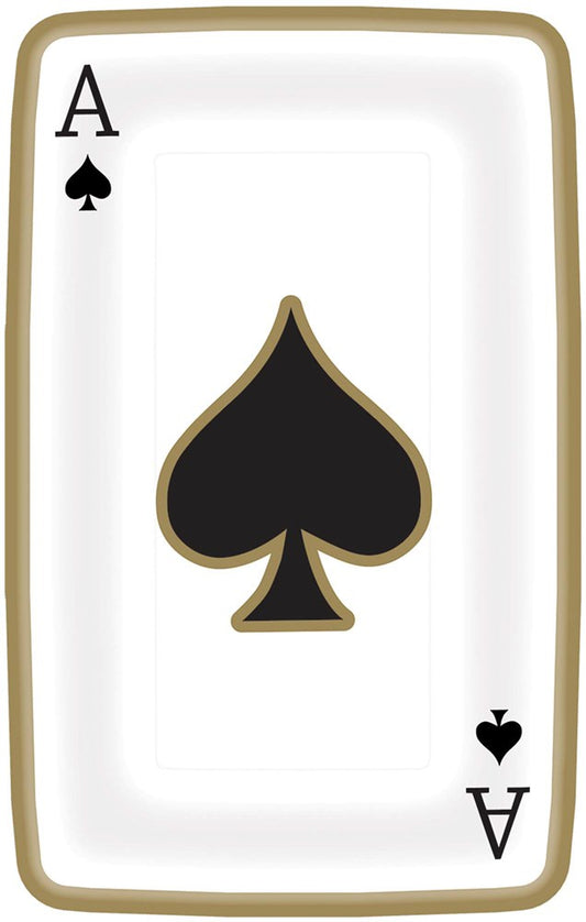 Casino Playing Card Shape Plate 8ct