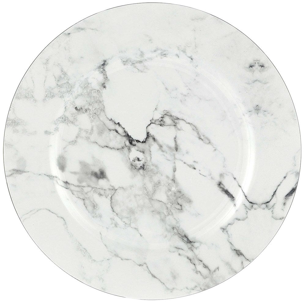 Plastic Marble Charger 13in