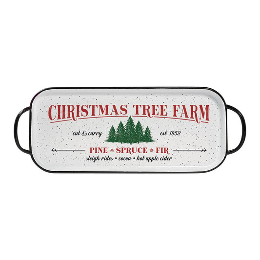Bandeja de la granja de árboles de Navidad