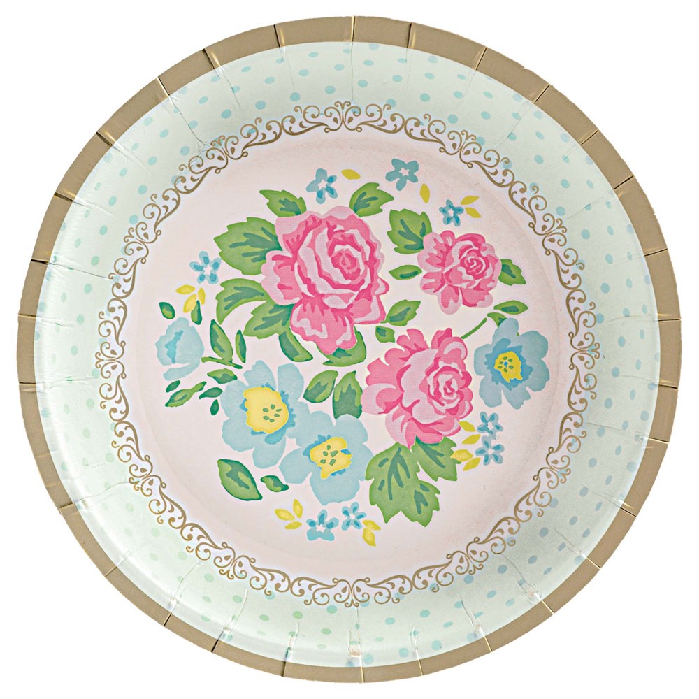 Tea Party Round Appetizer Plate 36ct