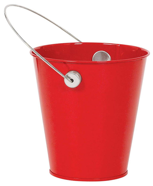 Metal Bucket - Apple Red