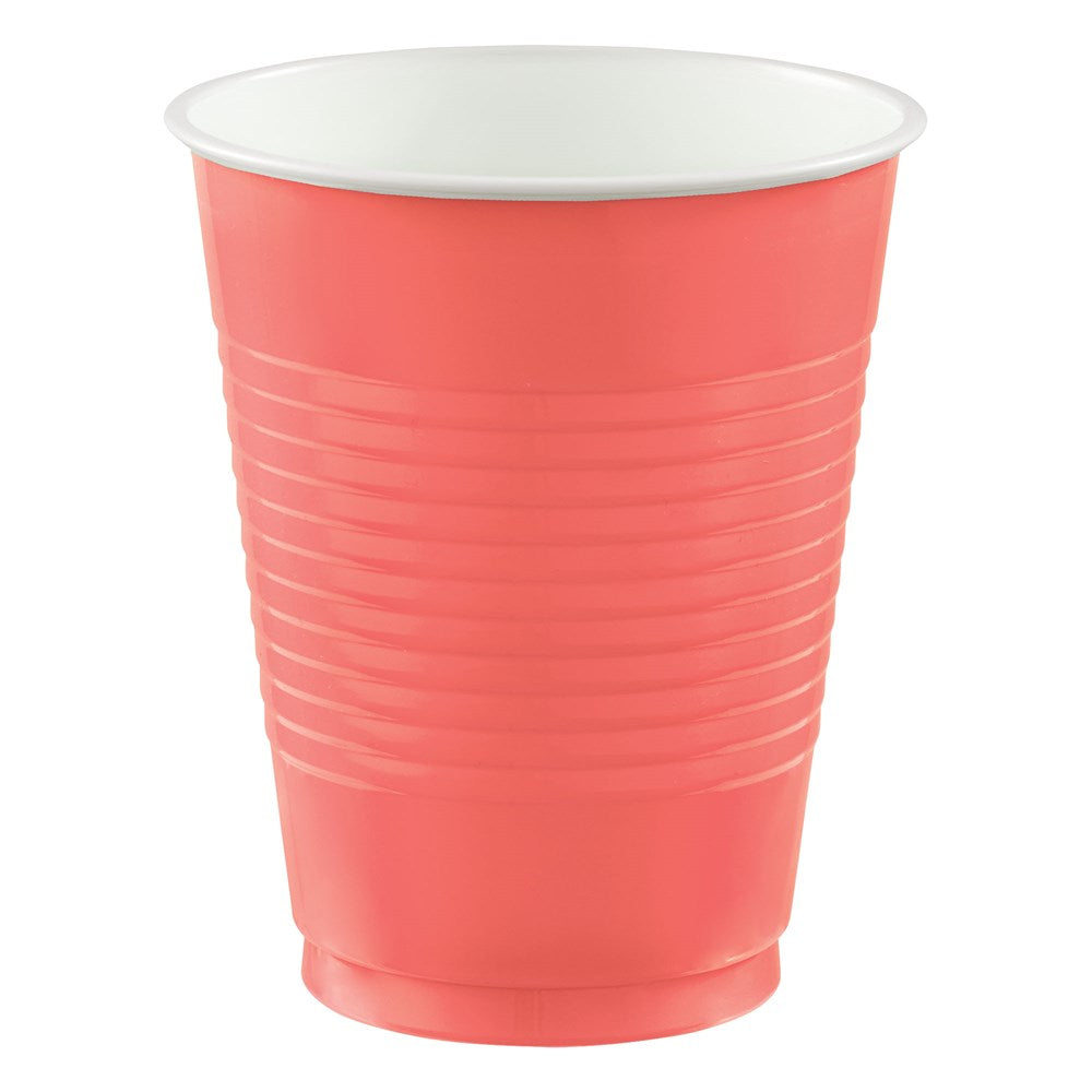 Coral Cup Plastic 16oz 20ct