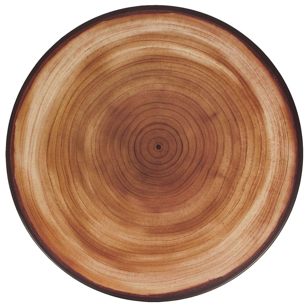 Rustic 14in Round Melamine Tray