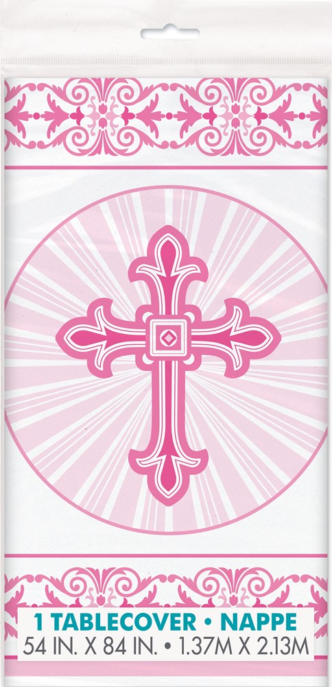 Rad Cross Tablecover 54x84 - Pink
