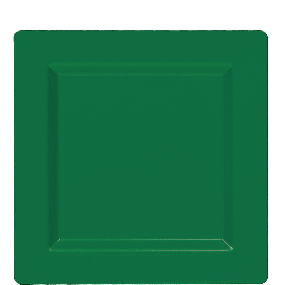 Festive Green Plate Square 7.25in 10ct