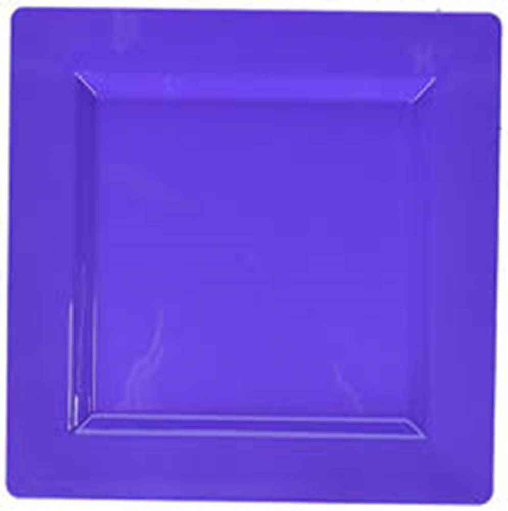 New Purple Plate Square 7.25in 10ct