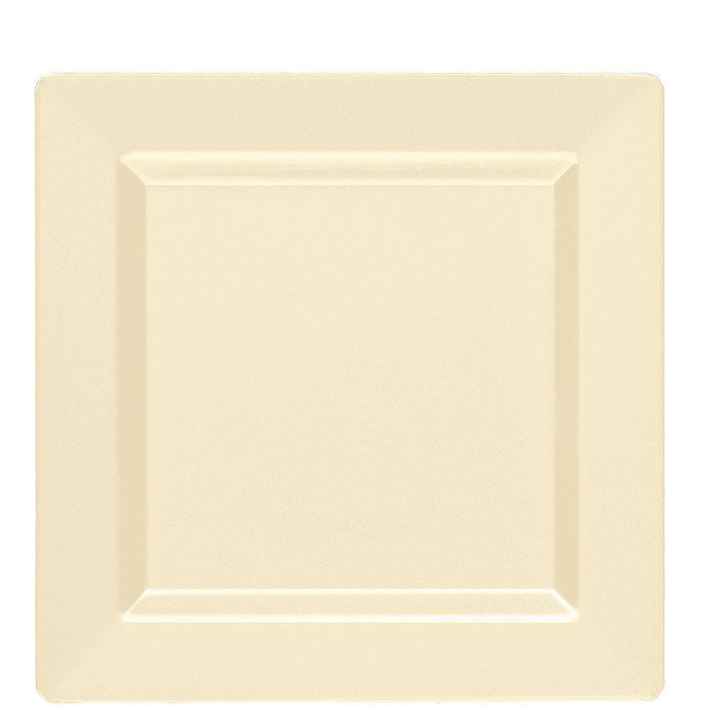 Vanilla Cream Plate Square 7.25in 10ct