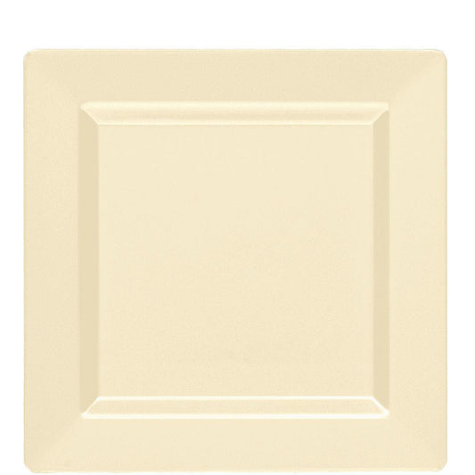 Vanilla Cream Plate Square 7.25in 10ct