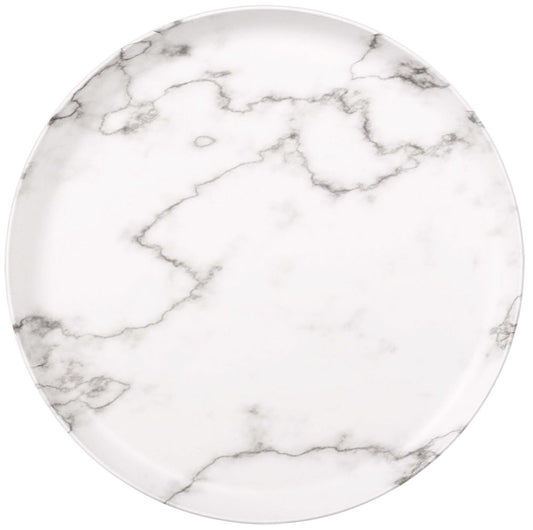 Marble 14in Round Melamine Tray