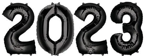 Anagram 2023 Number Bunch Foil Balloons NYE 4ct
