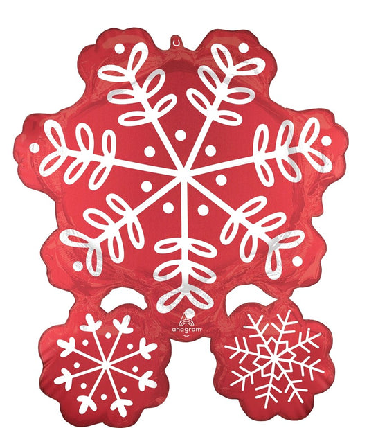 Anagram Christmas Nordic Snowflake 31 inch Foil Balloon 1ct