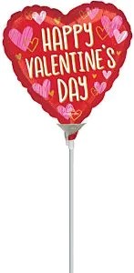 4 inch Anagram Happy Valentine's Day Impressions Foil Balloon