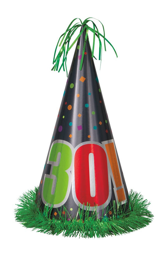 Birthday Cheer Jumbo Cone Hat 30yr