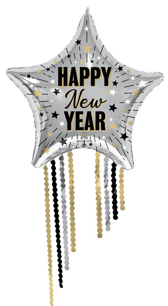 Anagram Happy New Year Elegant New Year 50 inch Foil Balloon 1ct