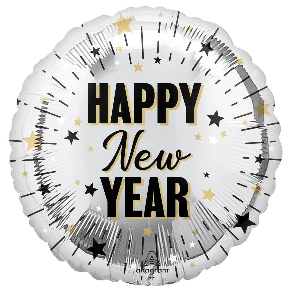 Anagram Happy New Year Elegant New Year 17 inch Foil Balloon 1ct