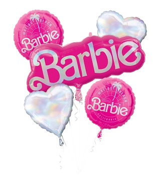 Anagram Barbie The Movie Foil Balloon Bouquet 5ct