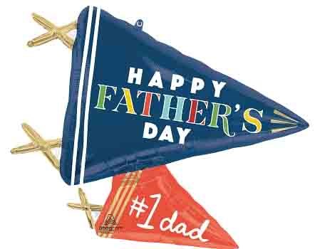 Anagram Happy Fathers Day Varsity Dad 28 inch Foil Balloon 1ct