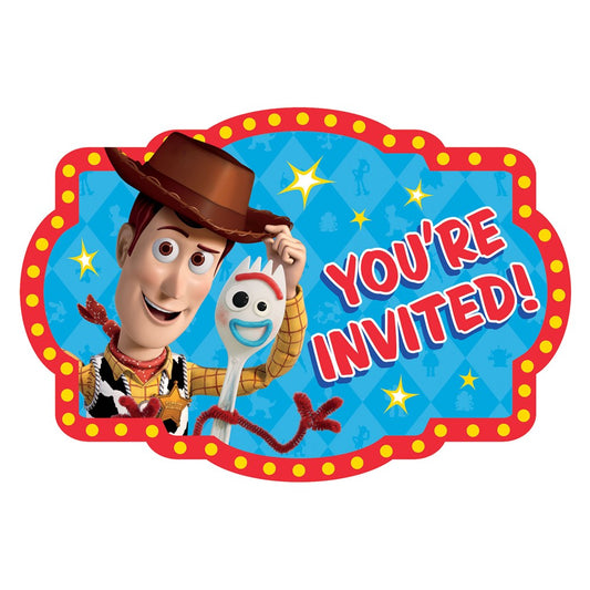 Toy Story 4 Postal Invitación 8ct