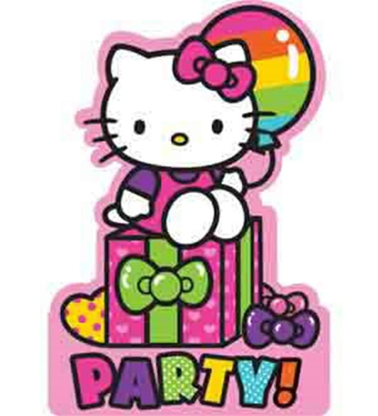 Hello Kitty Rainbow Invitation