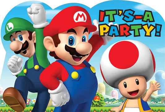 Super Mario Invitation 8ct