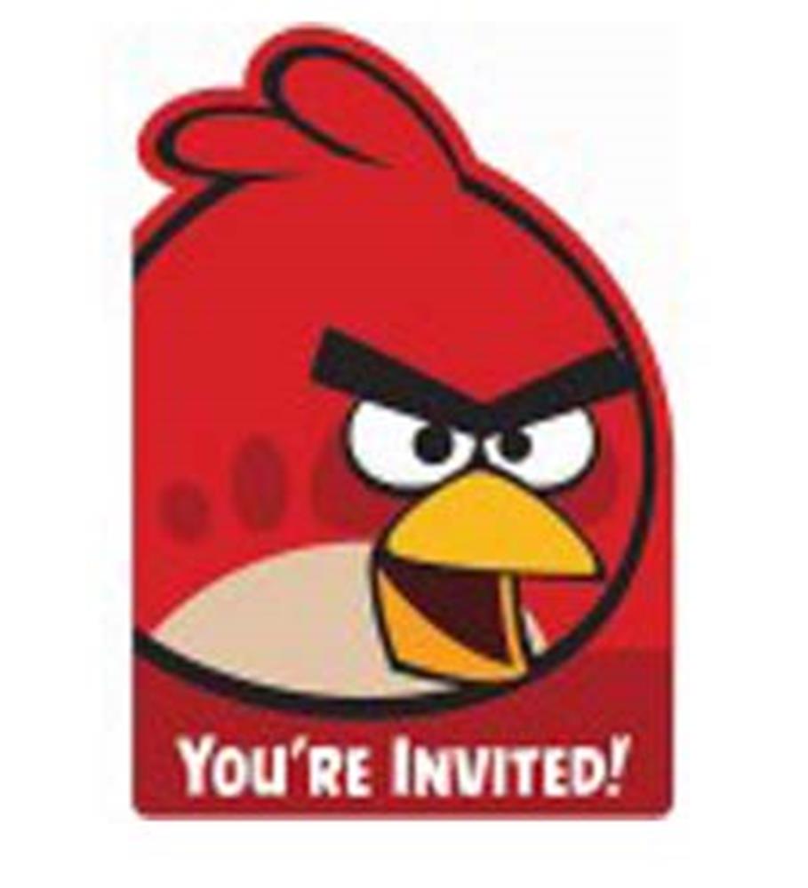 Angry Birds Invitation 8ct