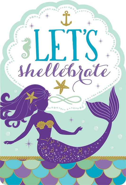 Little Mermaid Wishes Invitation 8ct