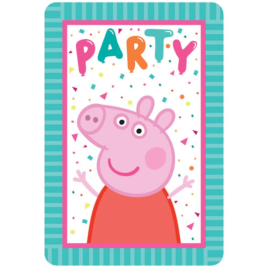 Peppa Pig Confetti Fiesta Postal Invitaciones