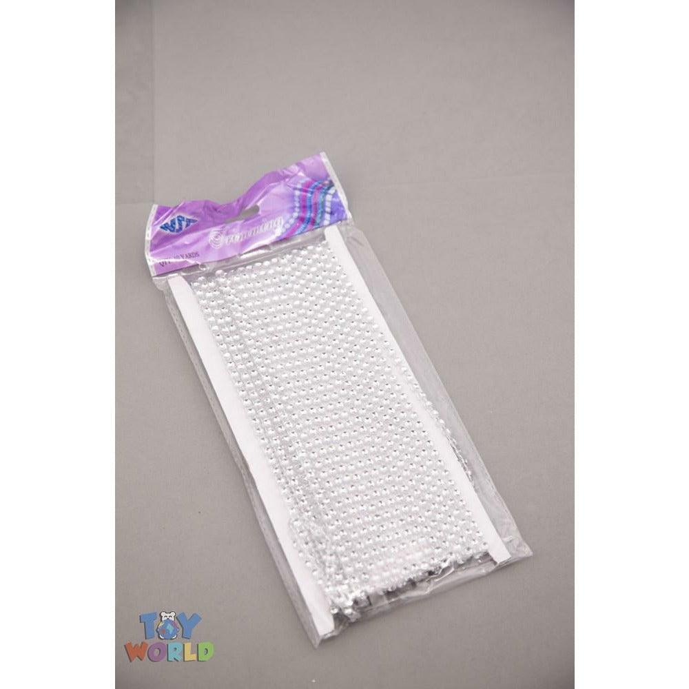 4Mm Single Rhinestone Band 10yd/Pack - Silver - Toy World Inc