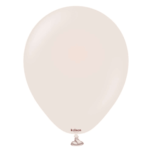 5 inch Kalisan Retro White Sand Latex Balloons 100ct - Toy World Inc