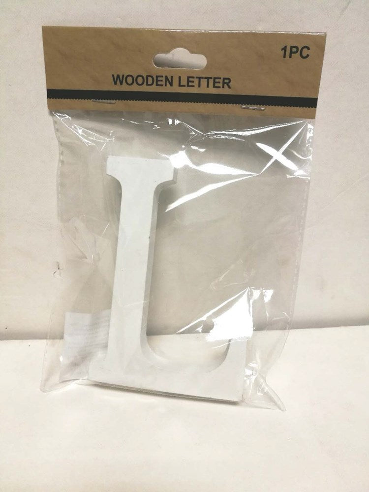 White Wood Letter L