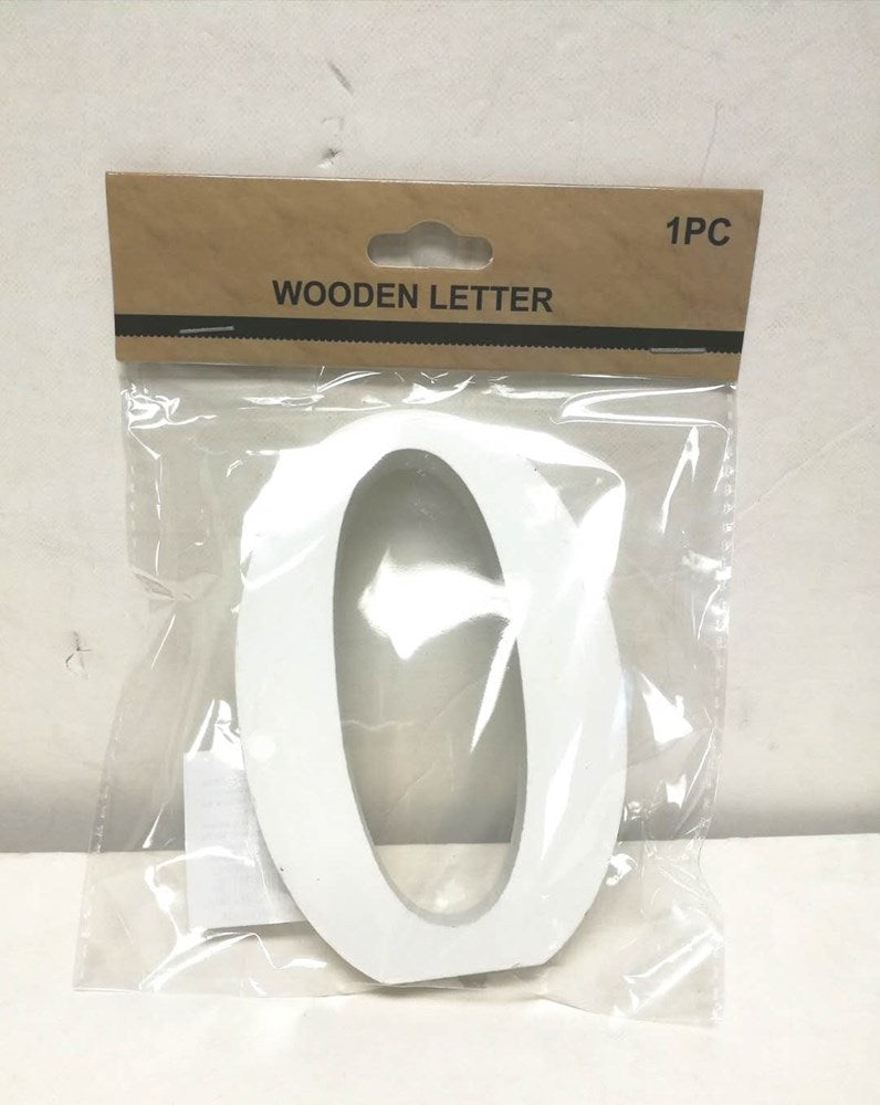 White Wood Letter O
