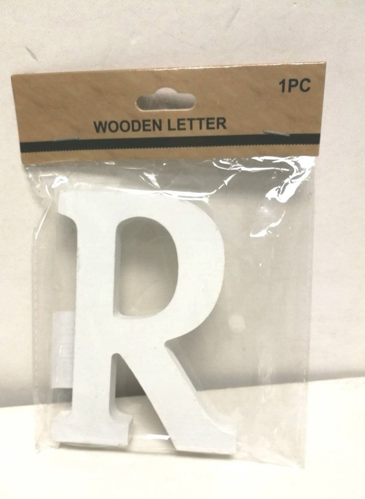 White Wood Letter R