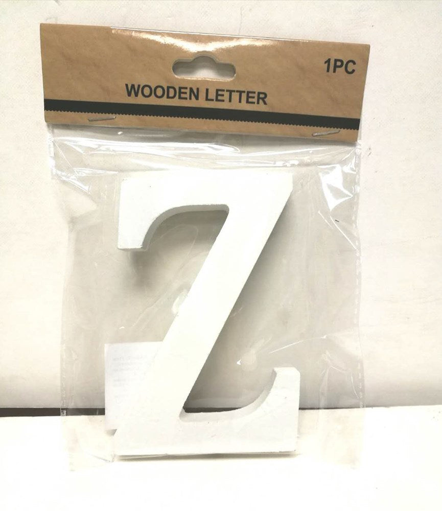 White Wood Letter Z