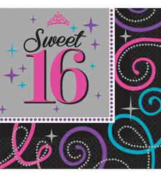 Servilleta Celebración Sweet 16 (S) 16ct