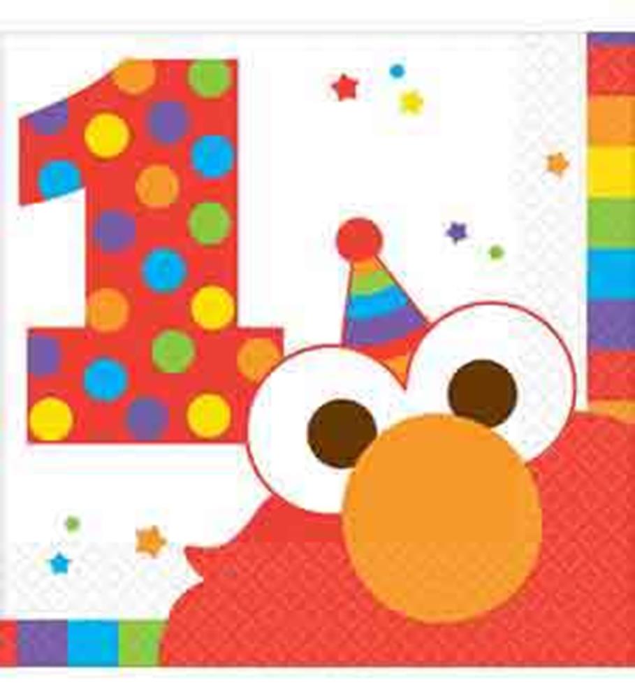Elmo Turns One Napkin (S) 16ct