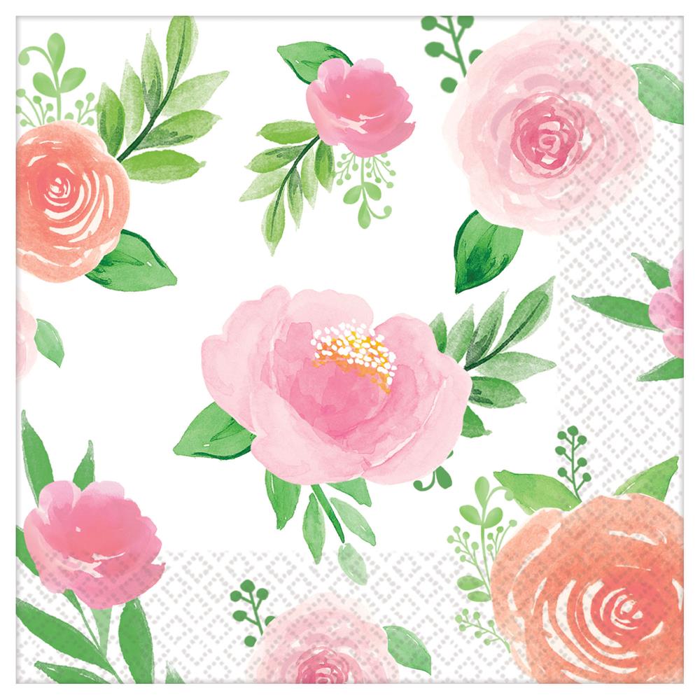 Floral Baby Napkin (S) 16ct