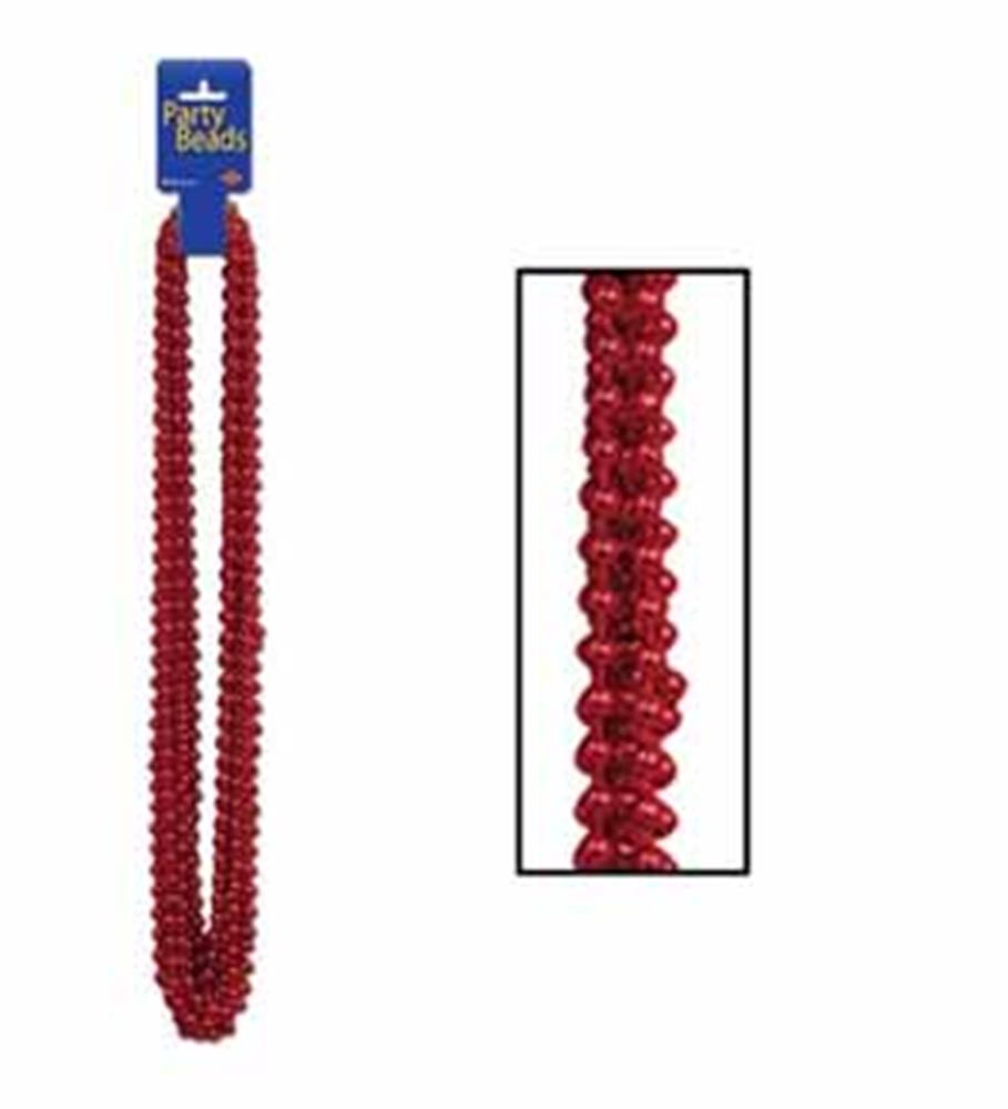 Party Beads Small Rd Red