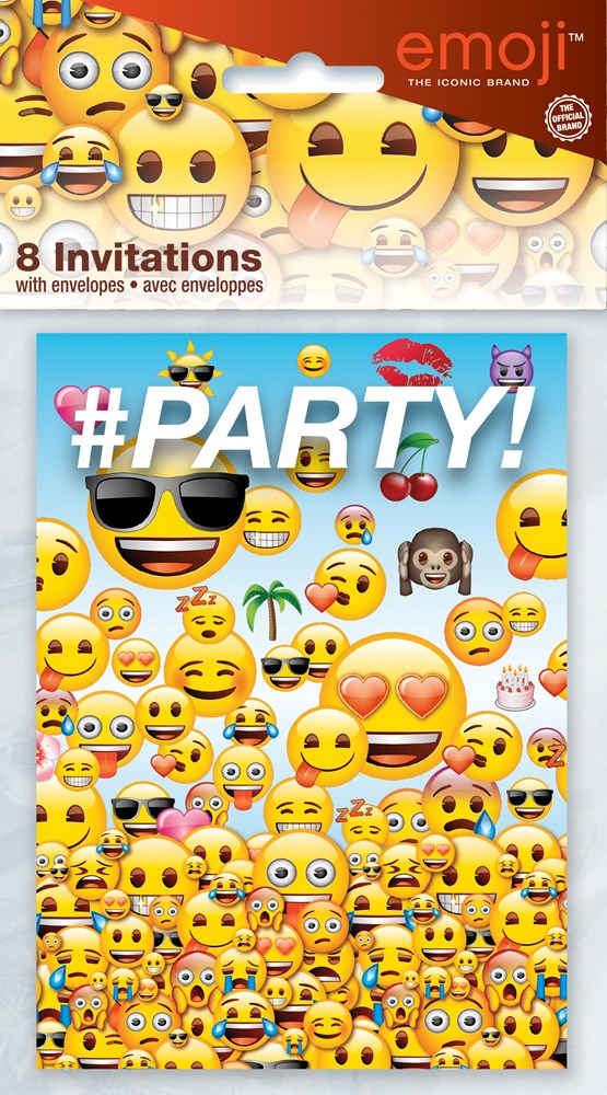 Invitación Emoji 8ct
