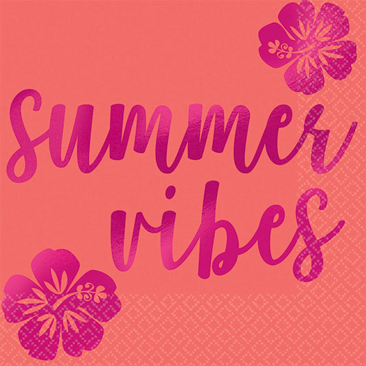 Summer Vibe Cocktail Napkins 16ct