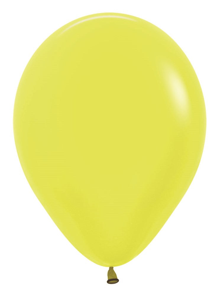 5 inch Sempertex Neon Yellow Latex Balloons 100ct