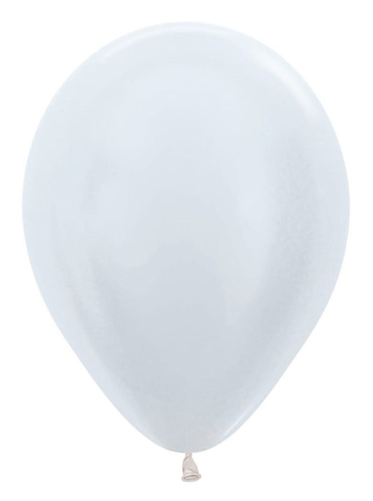 5 inch Sempertex Pearl White Latex Balloons 100ct