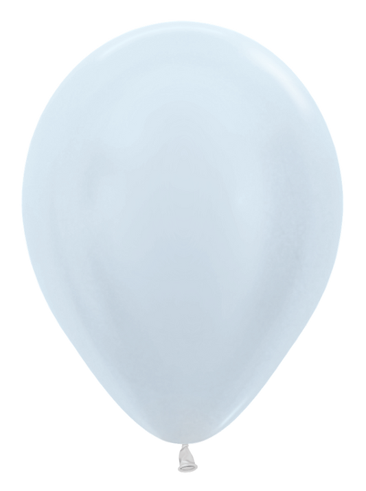 5 inch Sempertex Pearl White Latex Balloon 100ct